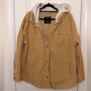 Hollister Corduroy Jacket with Hood Large